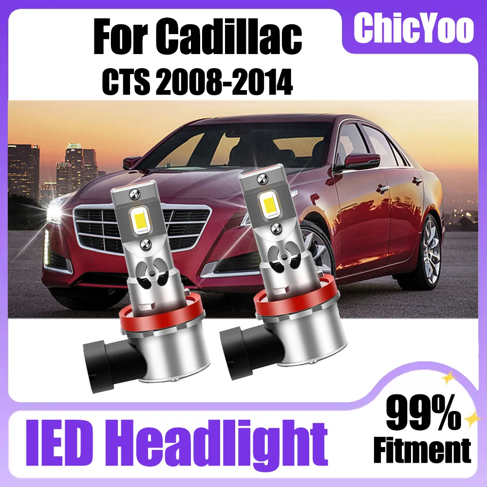 

2PCS Super Bright Car LED Headlights Canbus No error 150W High Power 6000K White Car Light Bulbs 12V For Cadillac CTS 2008-2014