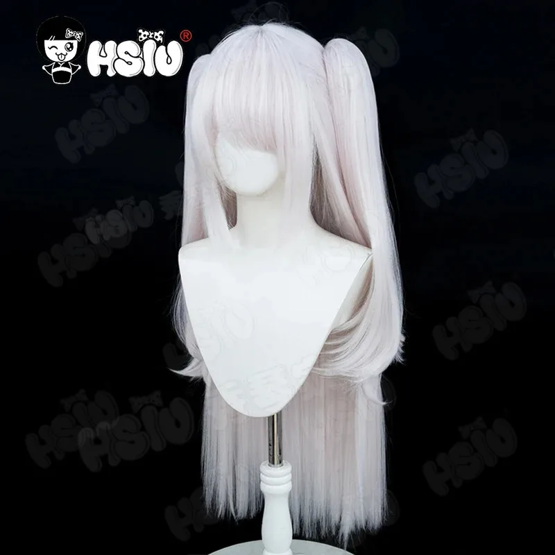 

CyHalford Cospaly Wig HSIU 90CM Pink white double ponytail long hair Synthetic Wig+Wig cap Game Azur Lane Halford Wig