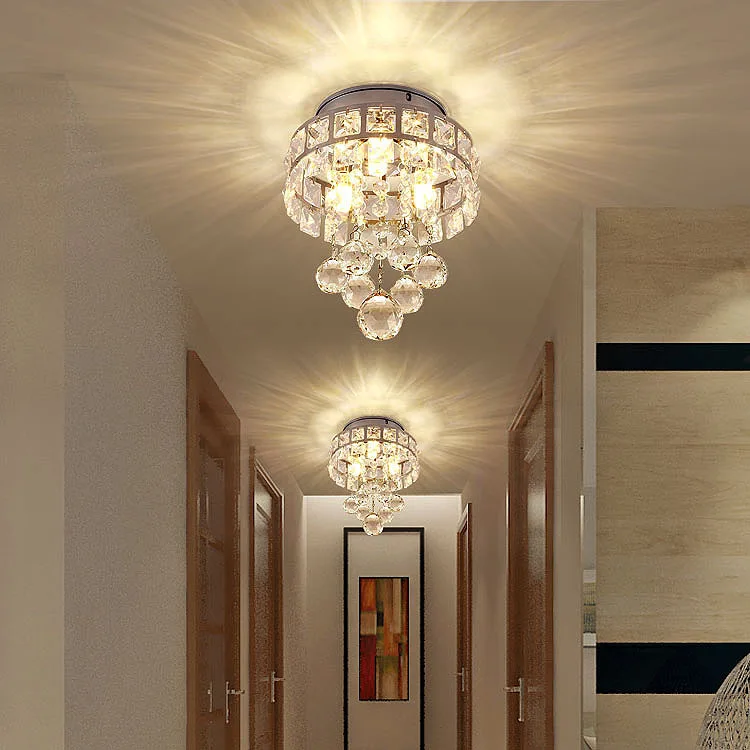 

LED aisle light corridor entrance light mini small chandelier simple duplex building personalized corridor crystal aisle light