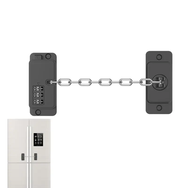 Fechadura da porta do freezer para crianças combinação de bloqueio de geladeira com senha nenhuma chave necessária adesivo bloqueio de armário de segurança infantil para gavetas