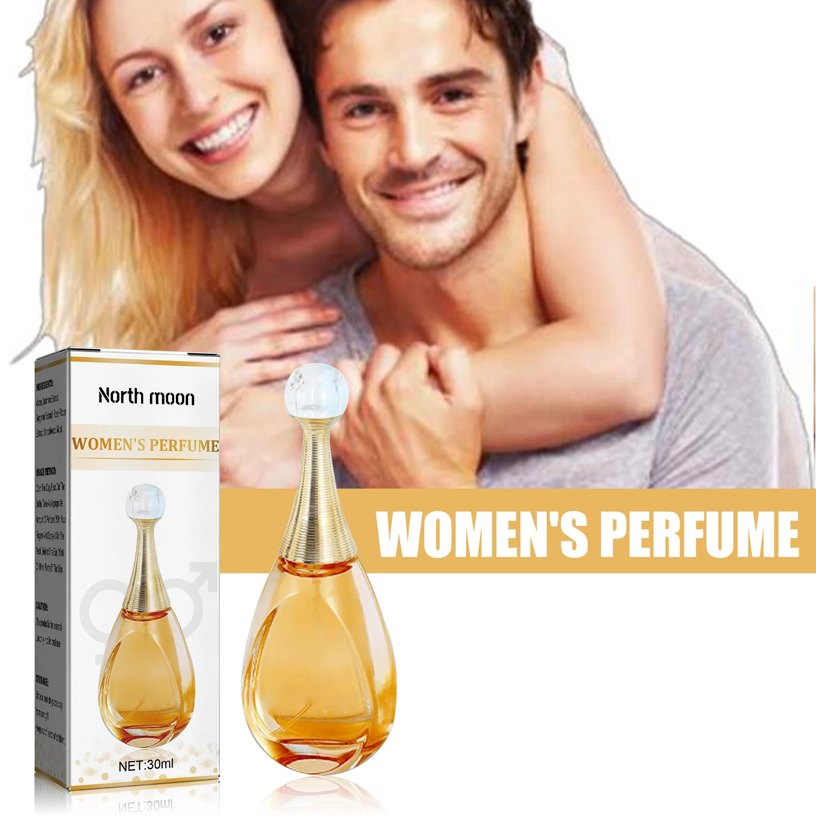 North Moon Women's Elazialip Pheromone Scent Perfume, Fresh and Natural Long-Lasting Light Fragrance Couple Cating Perfume