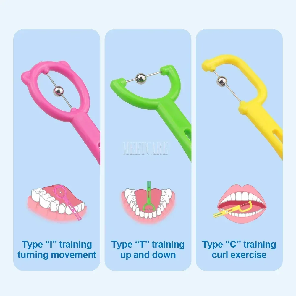 3/4-teiliges Set für Kinder zur Zungenspitzen-Übung, Mundmuskeltraining, Sprachtherapie für Autisten, Sprechtherapie-Set, Zungenspitzen-Lateralisationswerkzeuge – Detail 6