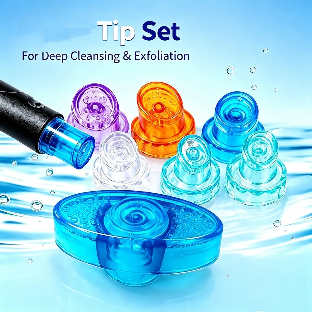 Facial Blue Tips for Hy-facial Dermabrasion Machine Tip for Blackhead Remove Deep Cleansing Facial Device Replacement Tip