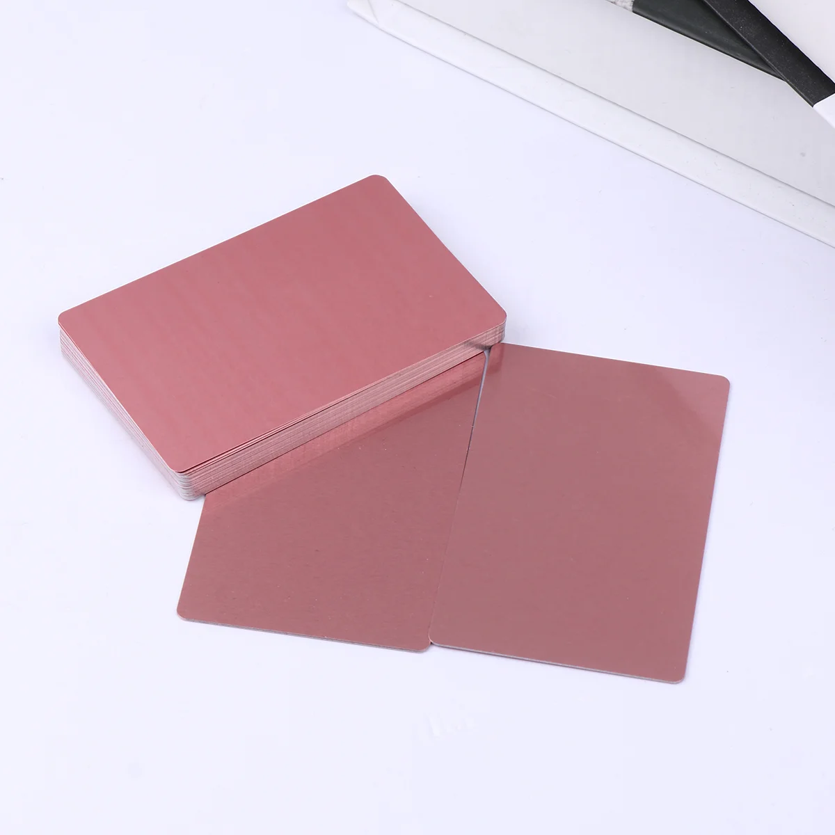 50 Pcs DIY Engraver Business Card Color Name Stainless Steel Blank