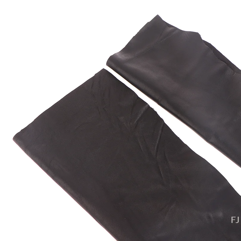 [YU]Black Color Soft Genuine Leather Fabric Sheet Real Goat Skin Piece Sewing Leather Material thickness 0.6mm