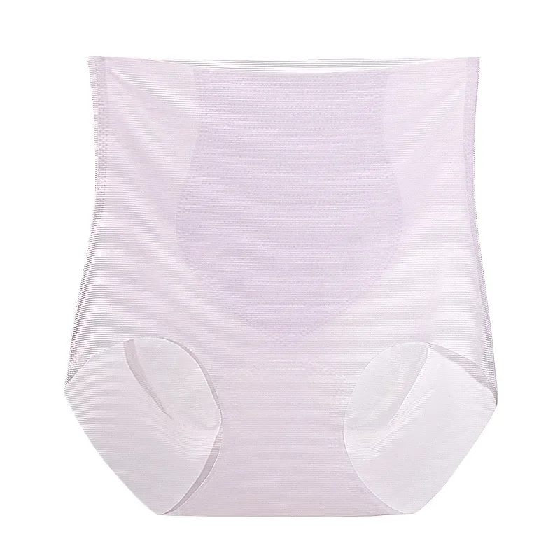 ارتفاع الخصر الحرير الجليد سلس الملابس الداخلية السيدات الصيف رقيقة جدا الشعور التجفيف السريع سراويل L-2XL النساء اللياقة البدنية ملخصات #4