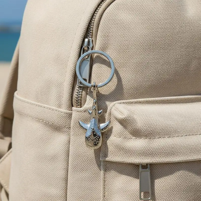 Metall-Ozean-Mini-Walhai-Schlüsselanhänger, kreativer Anhänger, Autoschlüsselring, Taschenanhänger, Geschenk – Detail 5