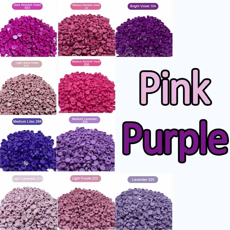 어린이용 픽셀 아트 리믹스 페인팅 벽돌 라운드 타일, 핑크 및 퍼플 컬러, 1x1 98138 빌딩 블록 부품, 어린이 DIY 장난감, 300 개 