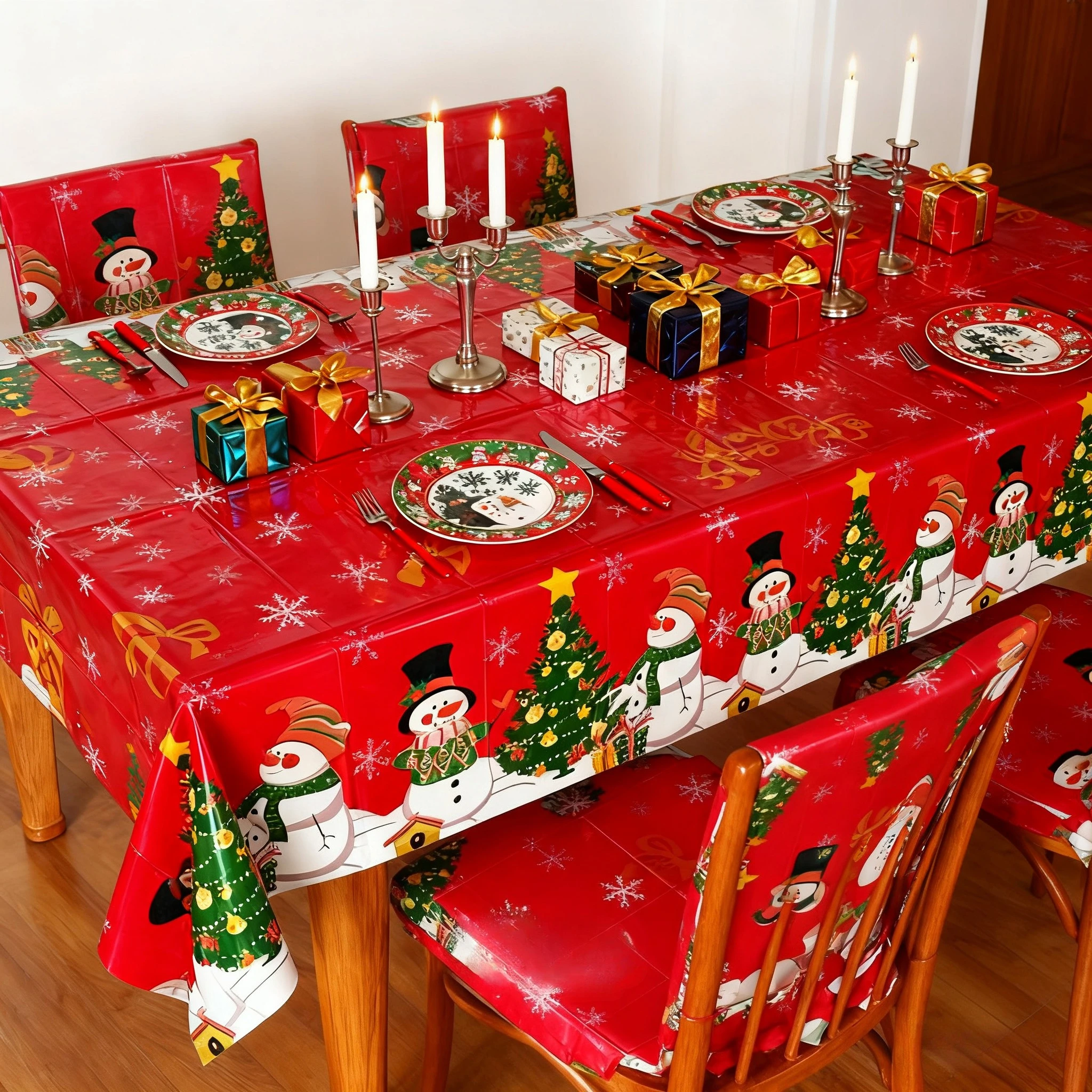 

Christmas Tablecloth Christmas Party Decoration 2025 Christmas Table Decoration Santa Claus Tablecloth New Year's Gift 2026