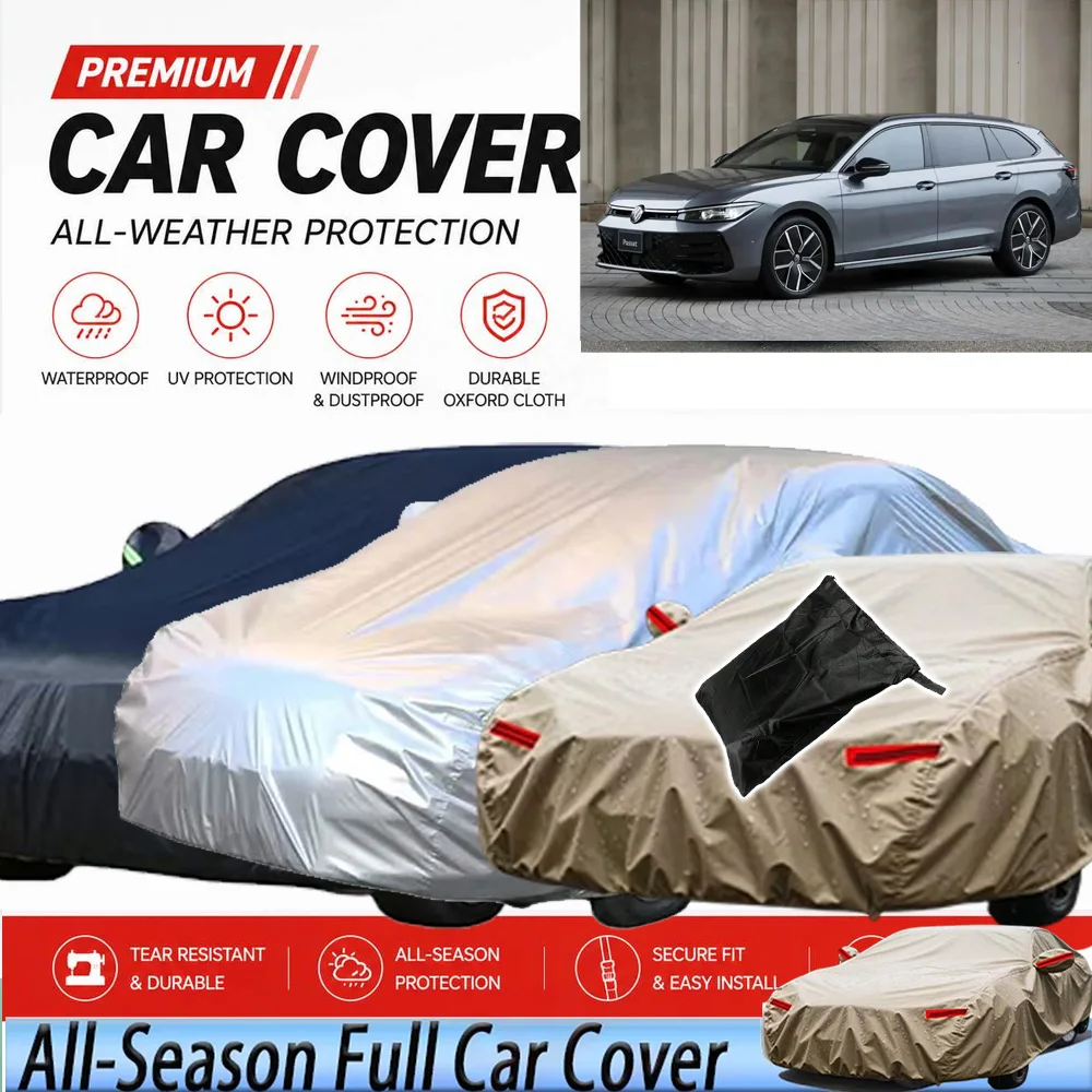 

Outdoor Protection Full Car Cover Snow Cover Sunshade Waterproof Dustproof Exterior For VW Passat Passat Estate 2010-2024