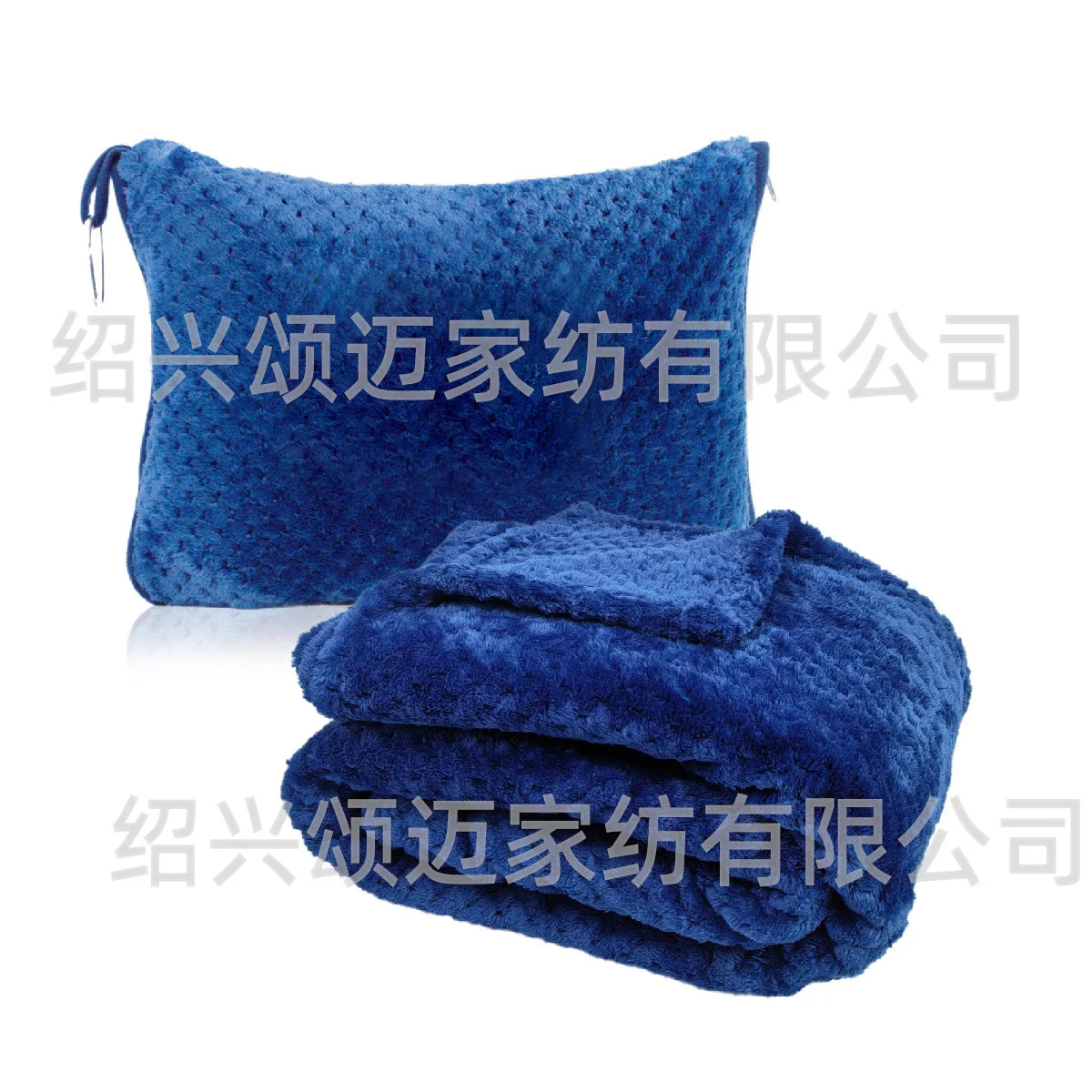 

Flannel Travel Blanket Pineapple Lattice Pillow Set Hot Selling Airplane Aviation Blanket