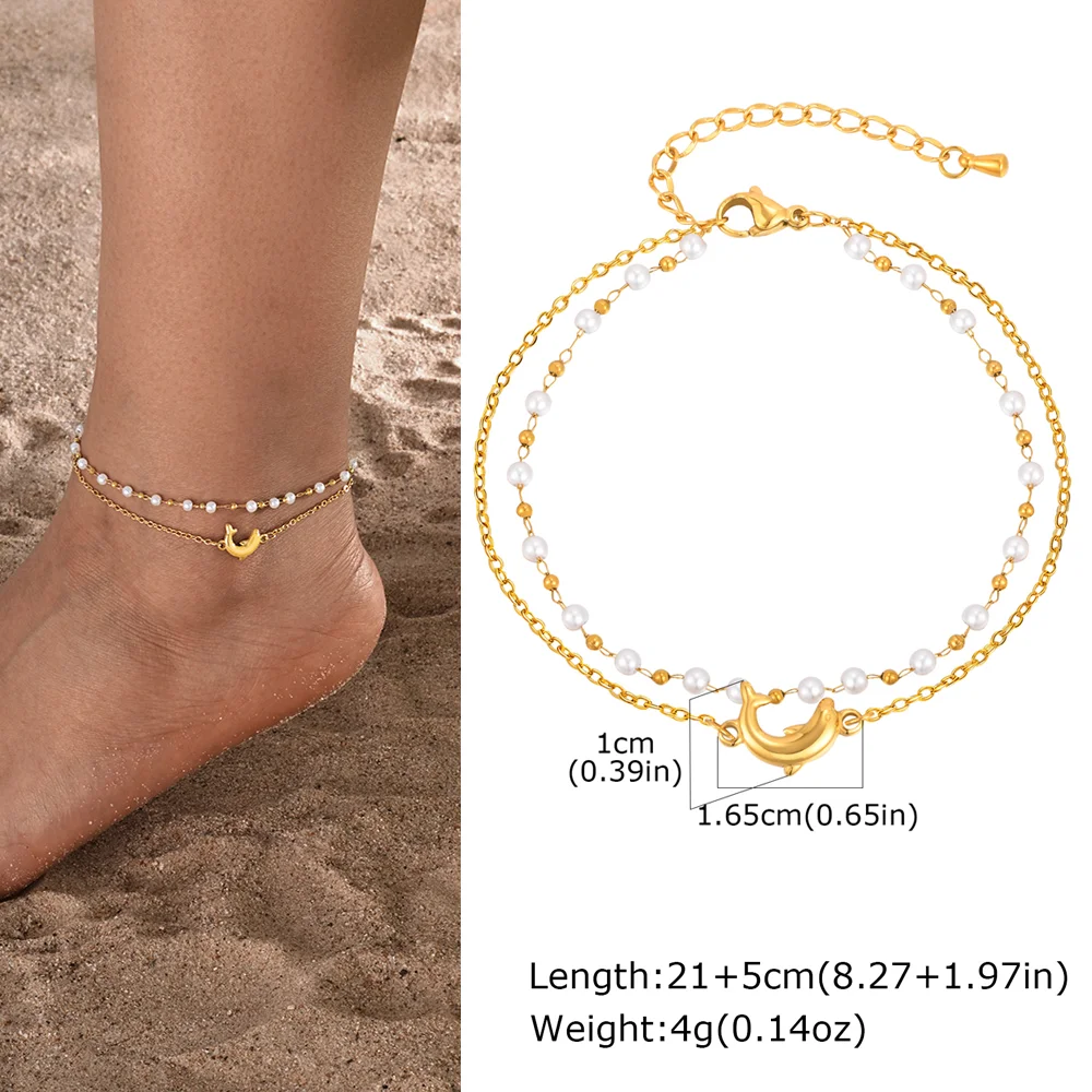 Herz-Fußkettchen aus Edelstahl für Damen, vergoldetes, zartes Fußkettchen-Armband, leichter Luxus-Fußschmuck, Partygeschenke für Mädchen