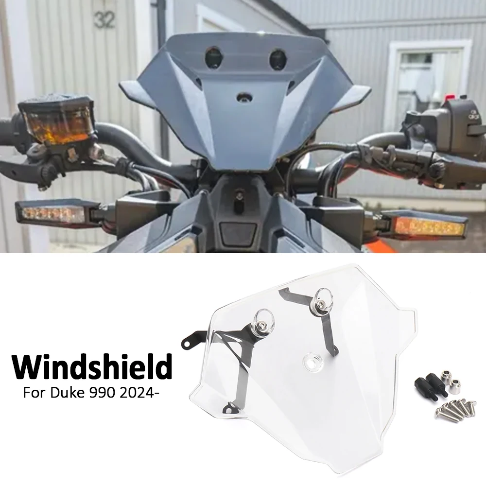 

Windshield Windscreen For 990 DUKE 990Duke 2024 2025 Wind Screen Deflector Motorcycle Accessories For Duke 990