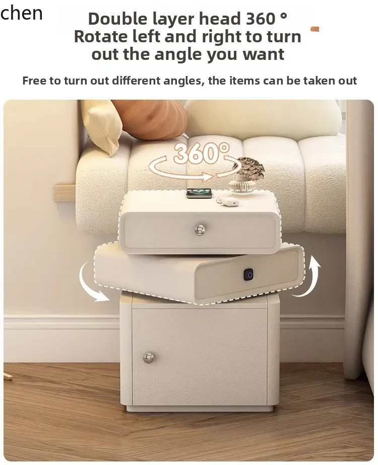 YFY  Smart Chest of Drawers with Password Lock Bedside Cabinet Safe Anti-theft