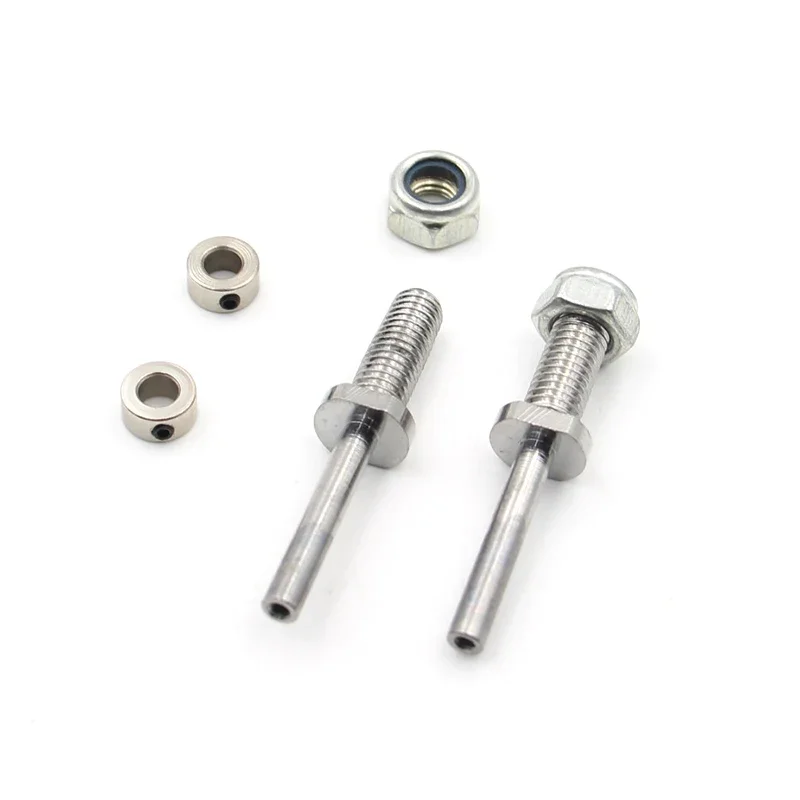 2pcs D2/D4/D5 Landing Gear Wheel Shaft M3/M5/M8 Steel Axle with Nuts Assembly Kit For RC Airplane Model DIY Parts