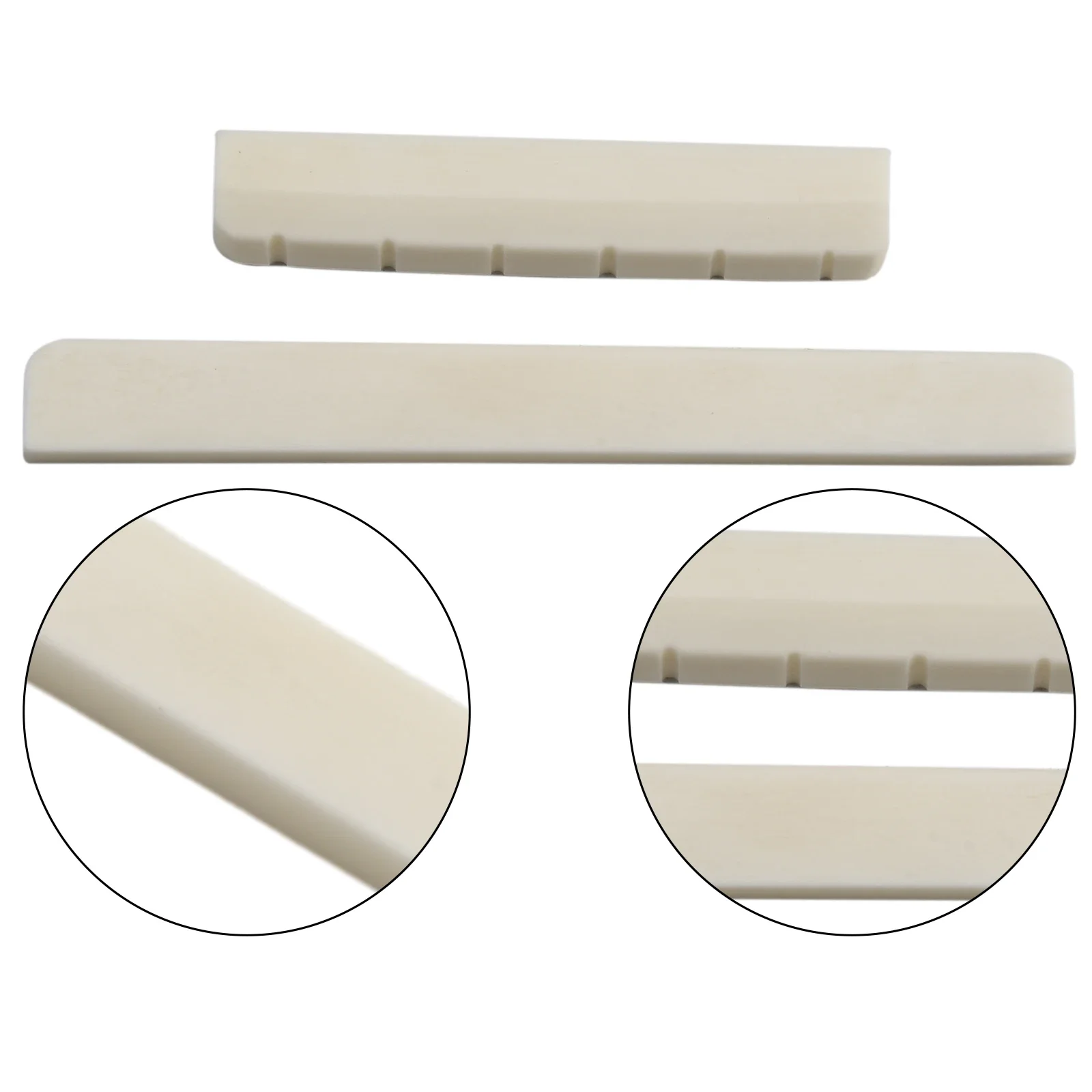 Porca de guitarra real osso, porca guitarra clássica, substituição de peças, osso branco, 52mm, 6 cordas, 80mm, 100% novo