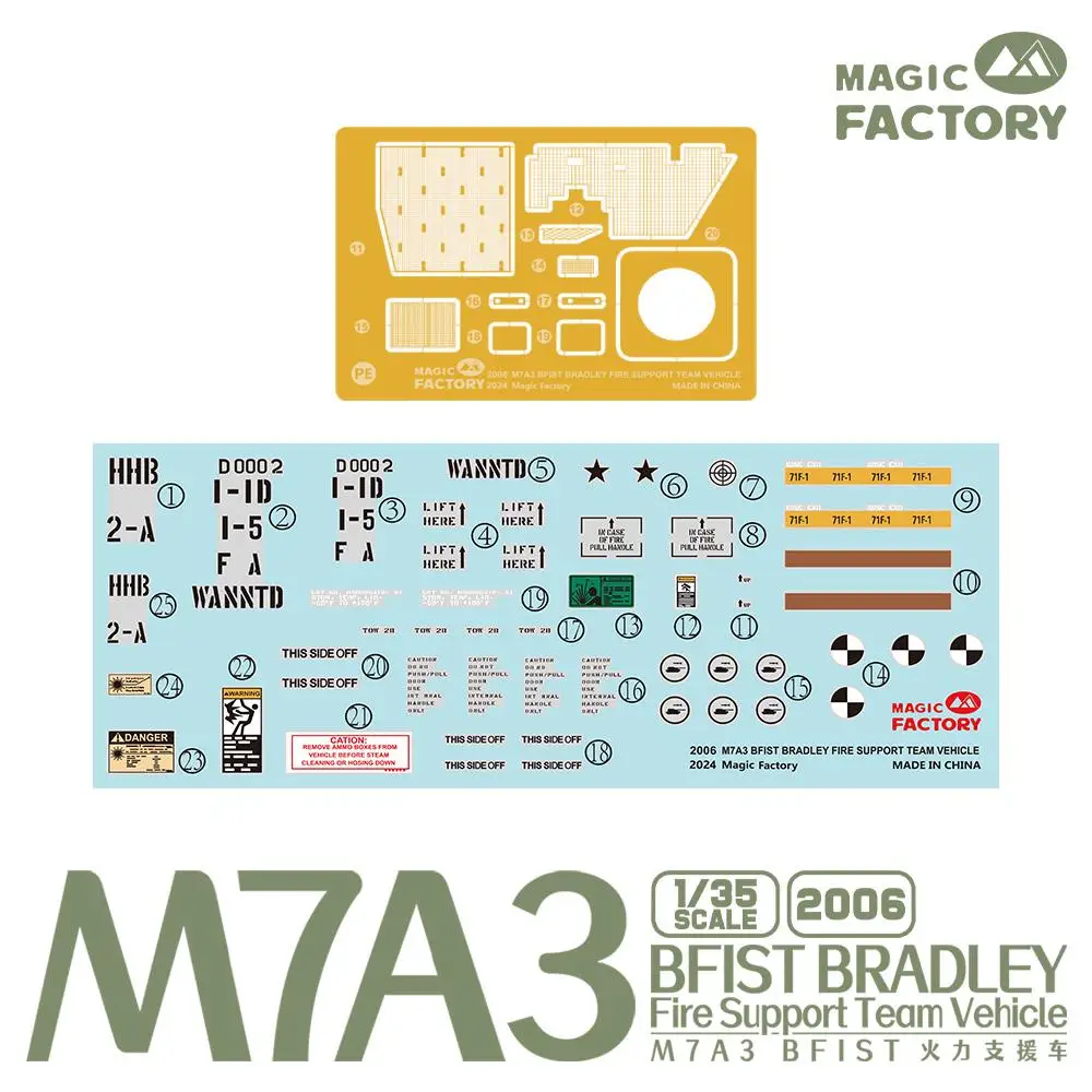 MAGIC FACTORY 2006 1/35 Scale M7A3 BFIST BRADLEY Fire Support Team Vehicle Model KIt