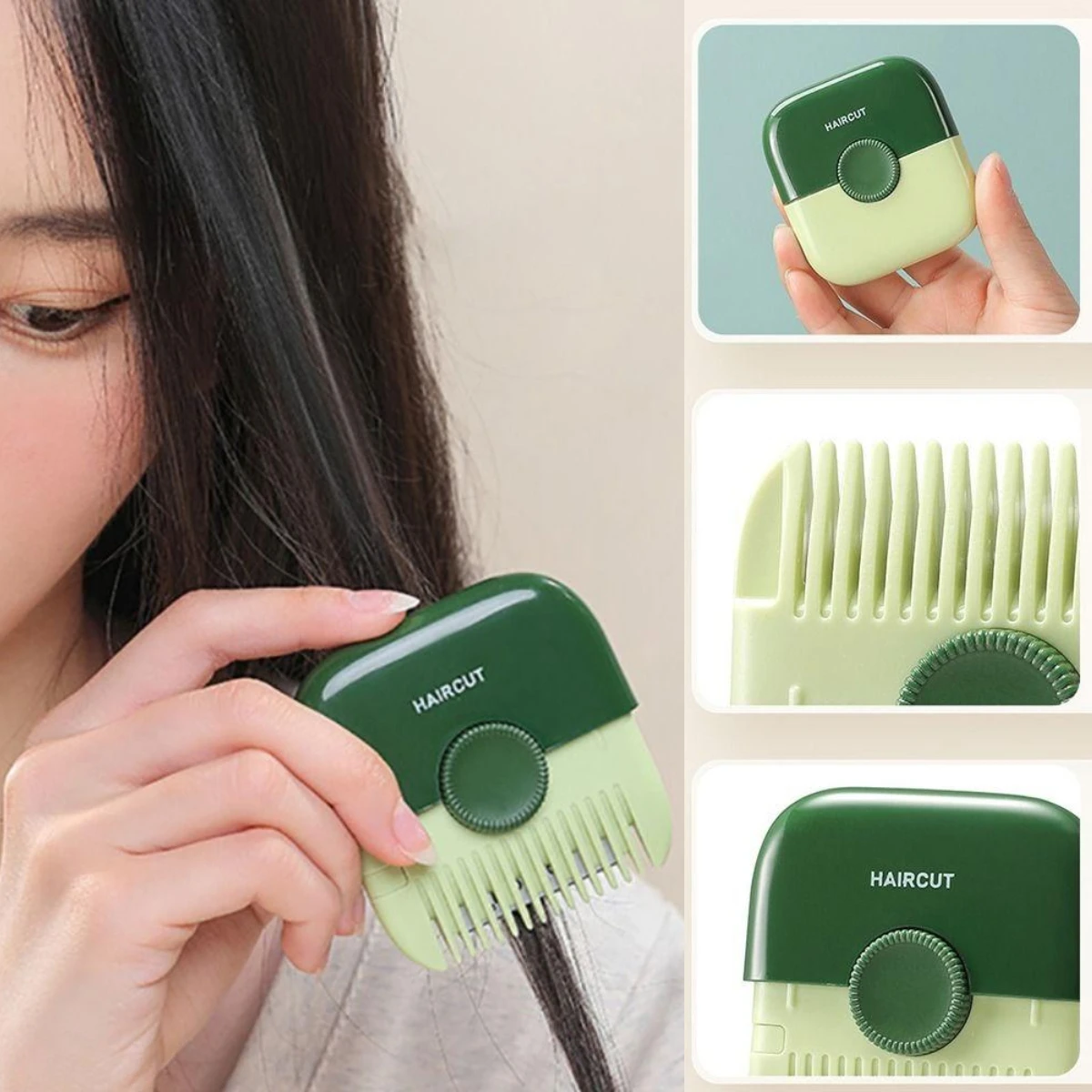 

2 in 1 Bangs Trimmer Comb Portable Hair Cutter Tool Styling Hair Trimmer