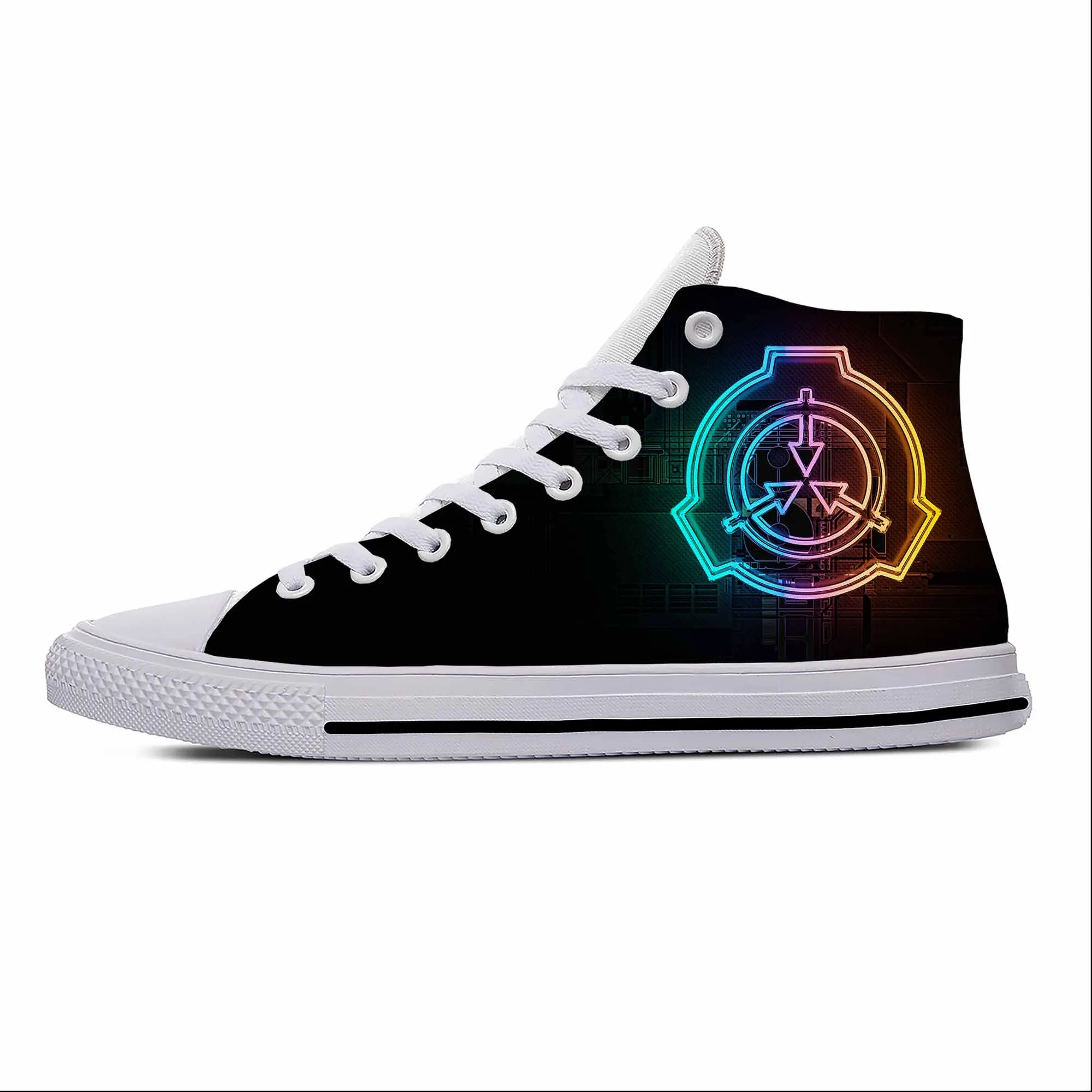 Hot Anime Cartoon Manga SCP Secure Contain Protect Casual Shoes High Top Breathable Men Women Sneakers Lightweight Board Shoes