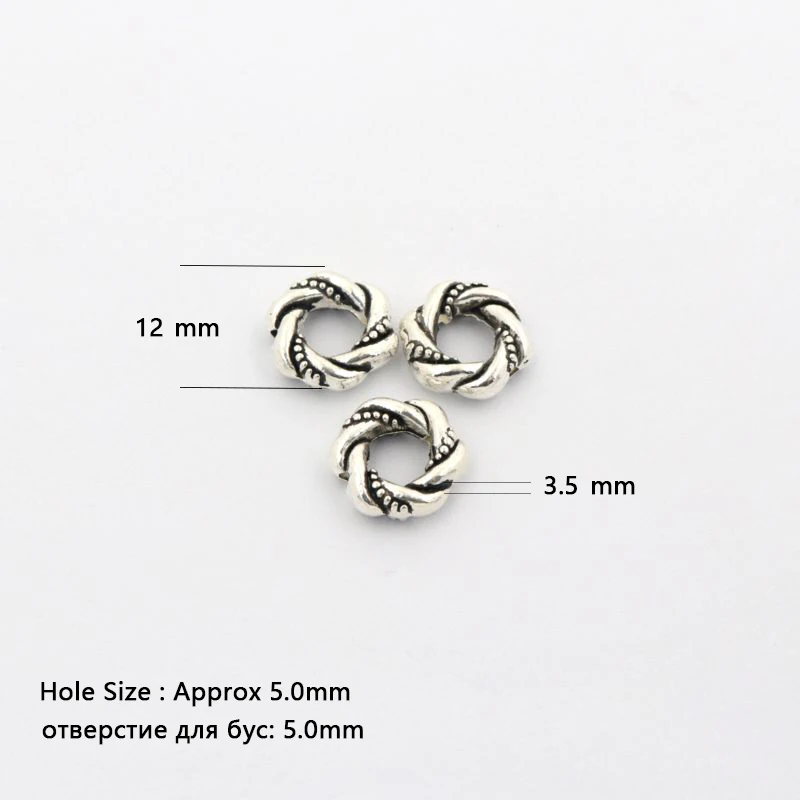 100pcs Mix Tibetan Gold Silver Color Round Metal Closed Loose Spacer Bead Jump Rings For Jewelry Making Bracelet Diy Accessories