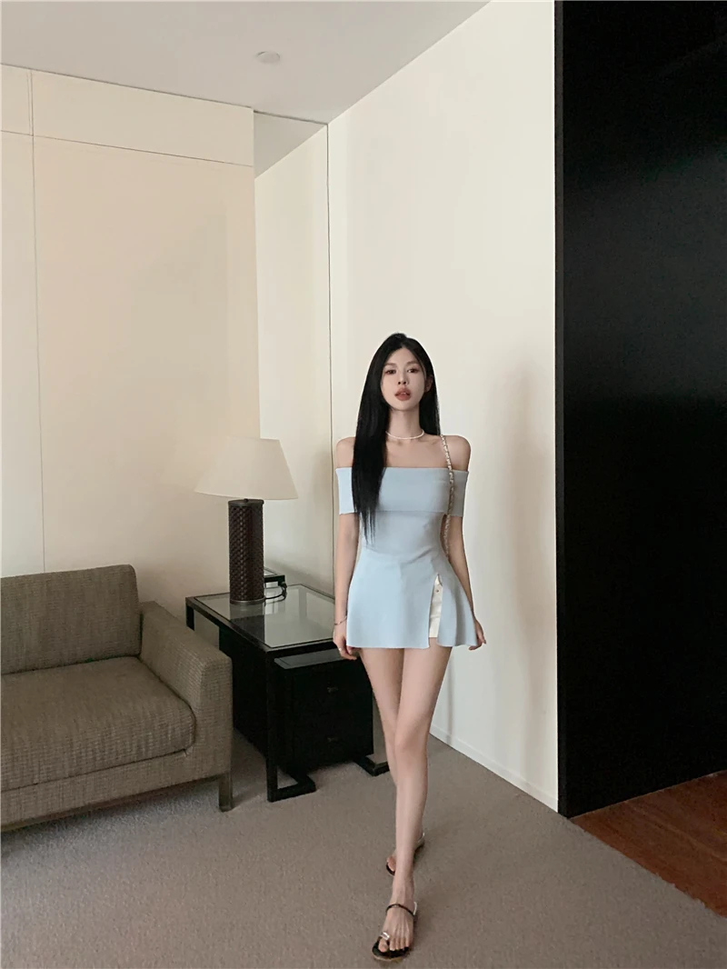 2024 Summer New Korean Dongdaemun Line Collar Pure To Open The Fork Under The Wind To Close The Waist Temperament Blouse Woman