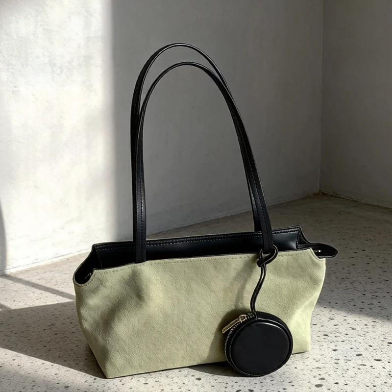 

Classic Canvas Underarm Bags For Women Luxury Designer Handbag Purse 2026 New In With Cowhide Mini Pocket Double Straps Shoulder