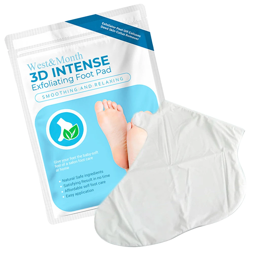 1 par de botines exfoliantes para callos, mascarilla para el cuidado de los pies, paquete de hojas, nutrición suave, hidratante para pies secos y agrietados