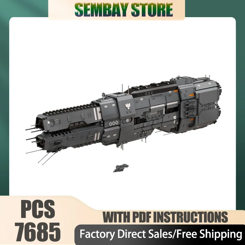 

Warship Model Moc Building Bricks Modular Battlecruiser Model Technology Blocks Christmas DIY Toy Construction Gifts