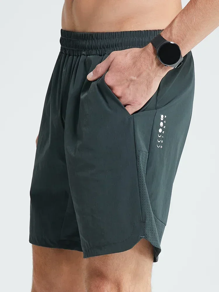 Letnie męskie sportowe spodenki do biegania siłownia Jogging trening pot Outdoor szybkoschnące spodnie dresowe męskie oddychające elastyczne Skorts — zdjęcie 2