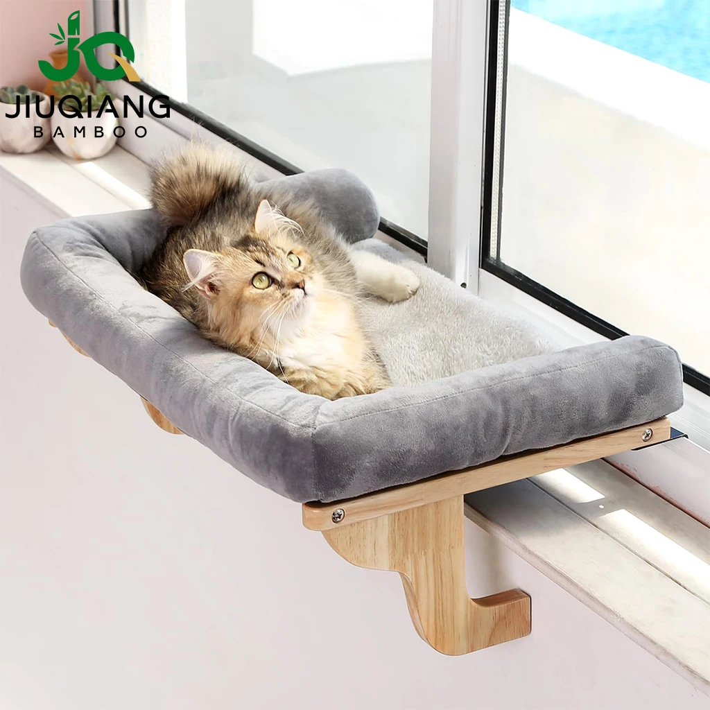 

Cat Perch Orthopedic Hammock Design Cat Window Seat for Window Sill with Bolster