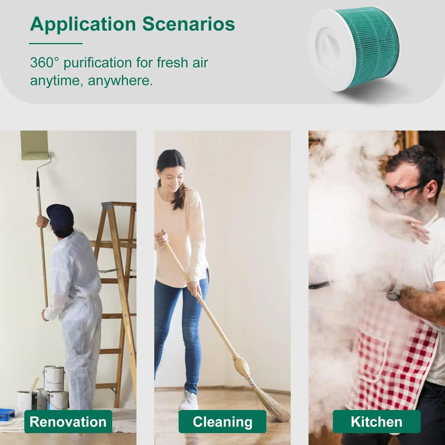 فلتر بديل لجهاز LEVOIT Core 300 & Core 300S لتنقية الهواء، فلتر الكربون المنشط HEPA، مقارنة بـ Core 300-RF