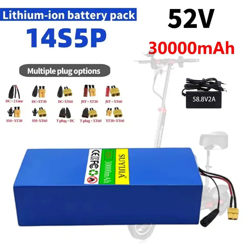 

14S5P 18650 Lithiumbatterie 52 V 30000 MAh Mit BMS High-Power Für Elektroroller Mountainbikes
