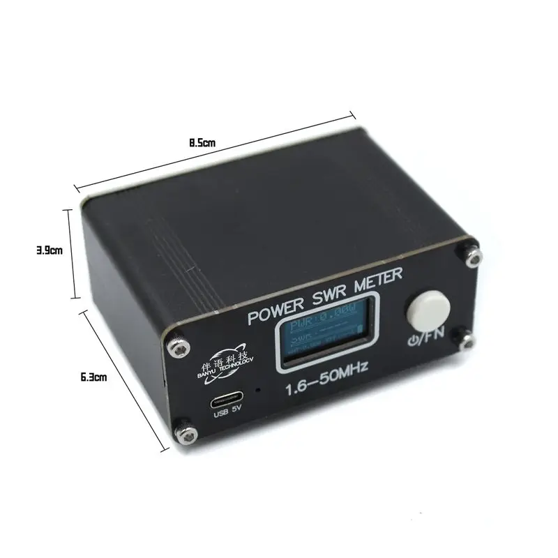 A36T-1Set QRP 150W SWR Shortwave Standing Wave Meter SWR/Power Meter Black 1.6-50Mhz