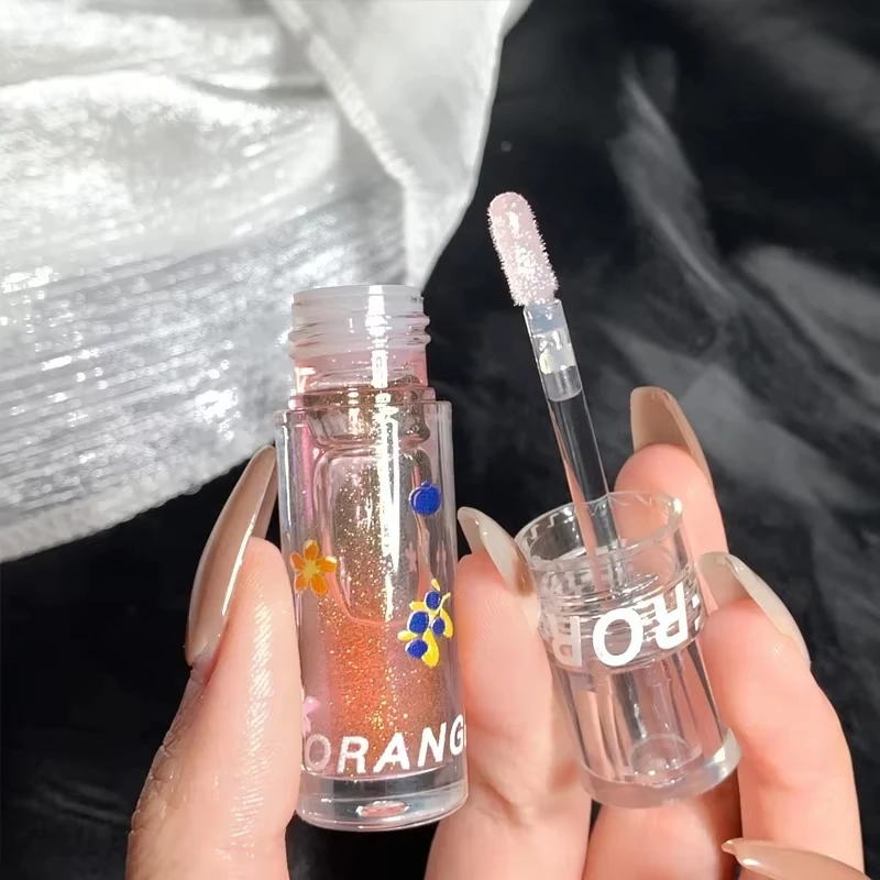 Lucidalabbra a specchio luccicante Lucidalabbra glitter Olio per labbra trasparente Idratante a lunga durata Rossetto trasparente Trucco Cosmetici per la cura della pelle