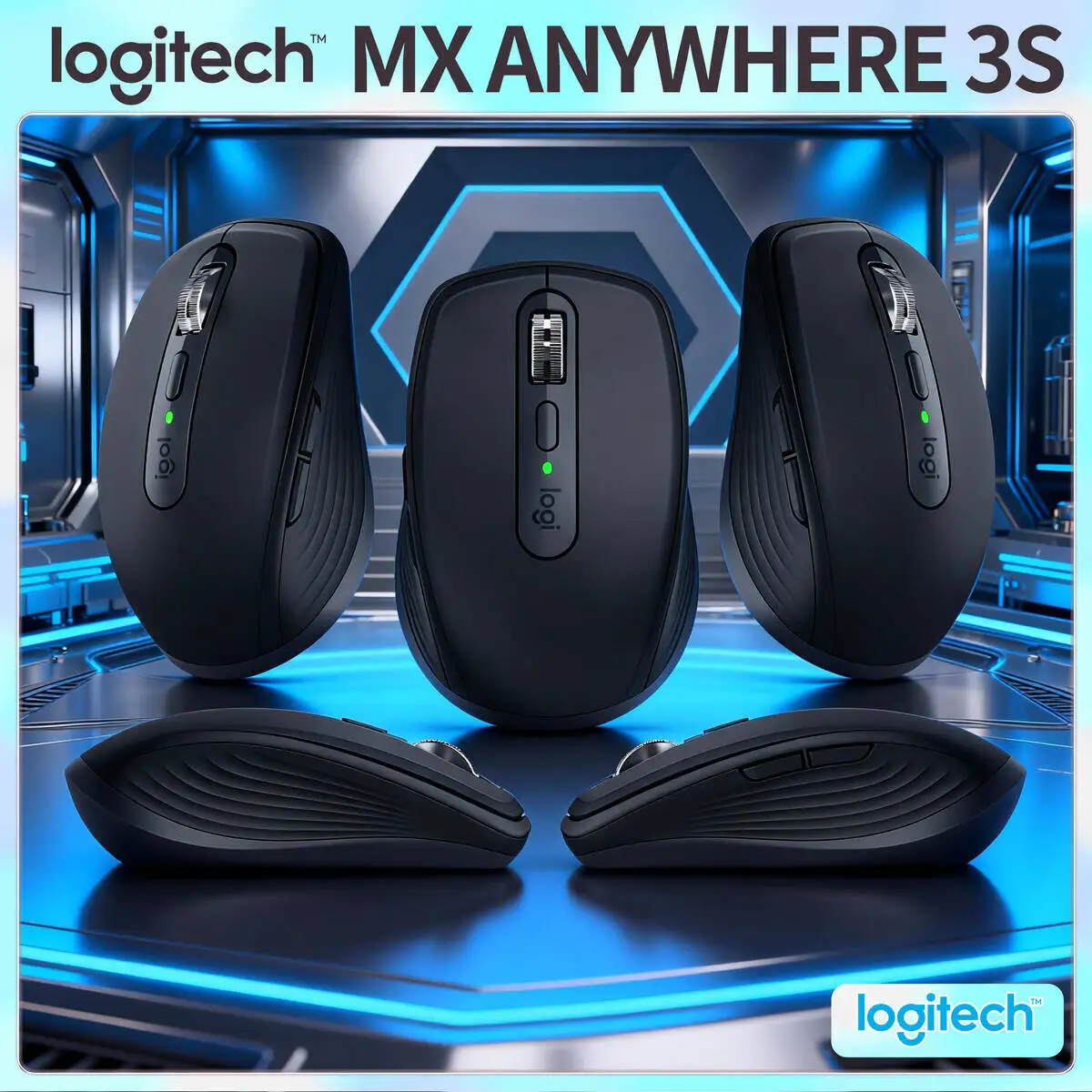 

Logitech MX Anywhere 3S Portable Bluetooth Mouse High Accuracy Fast Scrolling for Business Office