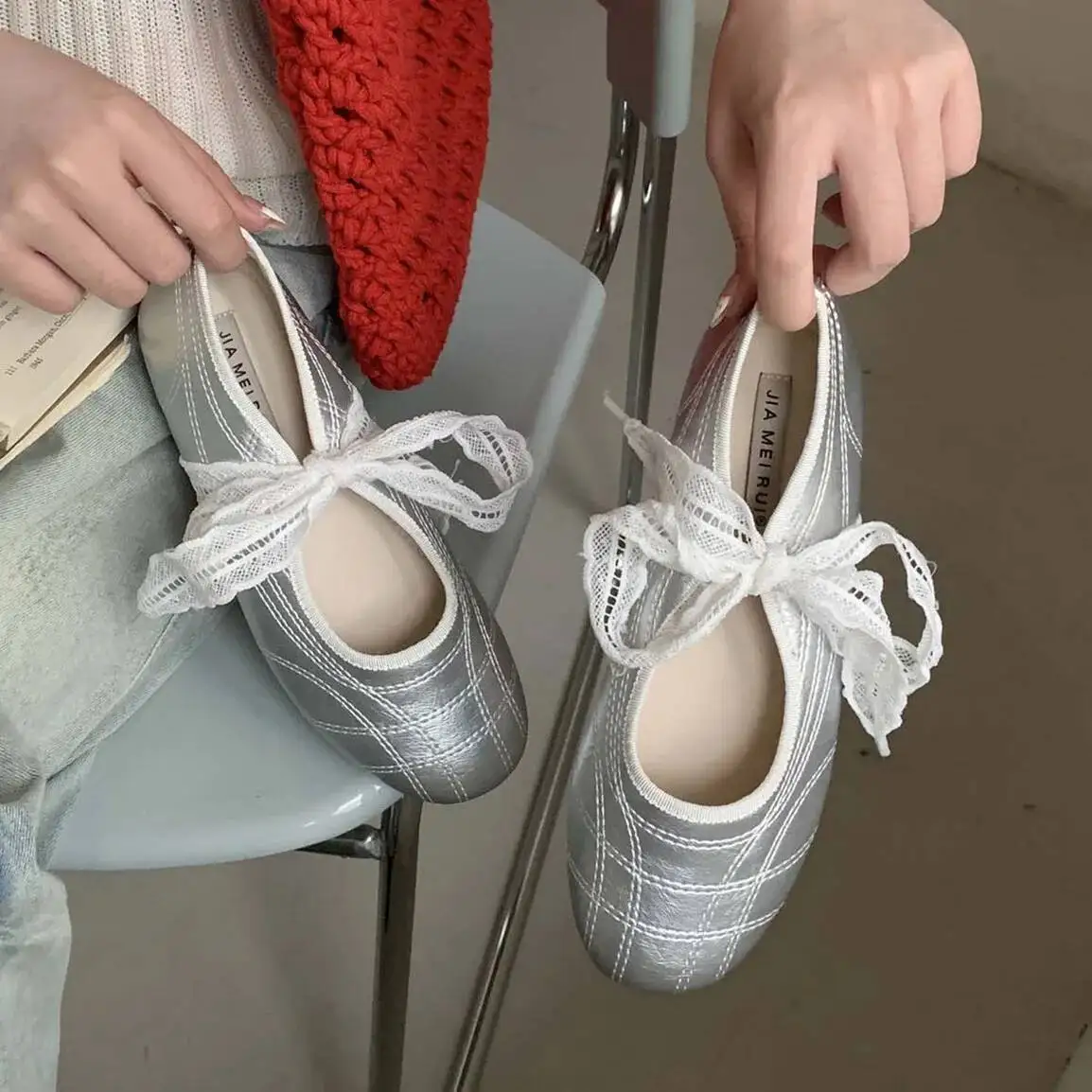 

Женские балетки на плоской подошве с круглым носком, новые модные балетки Мэри Джейн из искусственной кожи на плоской подошве