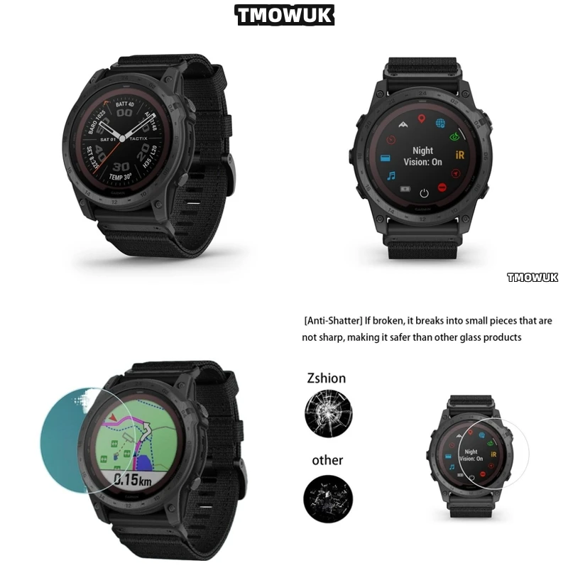 

​​Clear Anti-Shatter Watch Screen Guard Film For Garmin Tactix 7 Pro Tactix7 AMOLED Tactix 8 51mm Tactix8 47mm​​