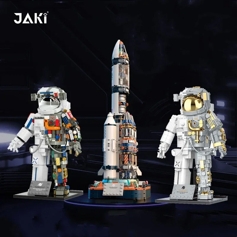 JAKI Blocks Teens Building Toys Bricks Astronaut Puzzle Space Explore Assembly Rocket Boys Girls Gift Home Decor 8501 9106 9116