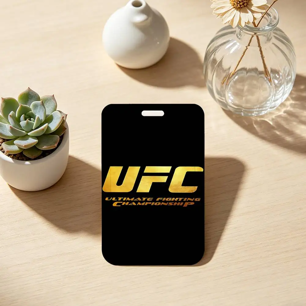 U-UFC Logo ID Badge Holder With Lanyard Neck Strap For Office School Name Card Credentials Case - view 2