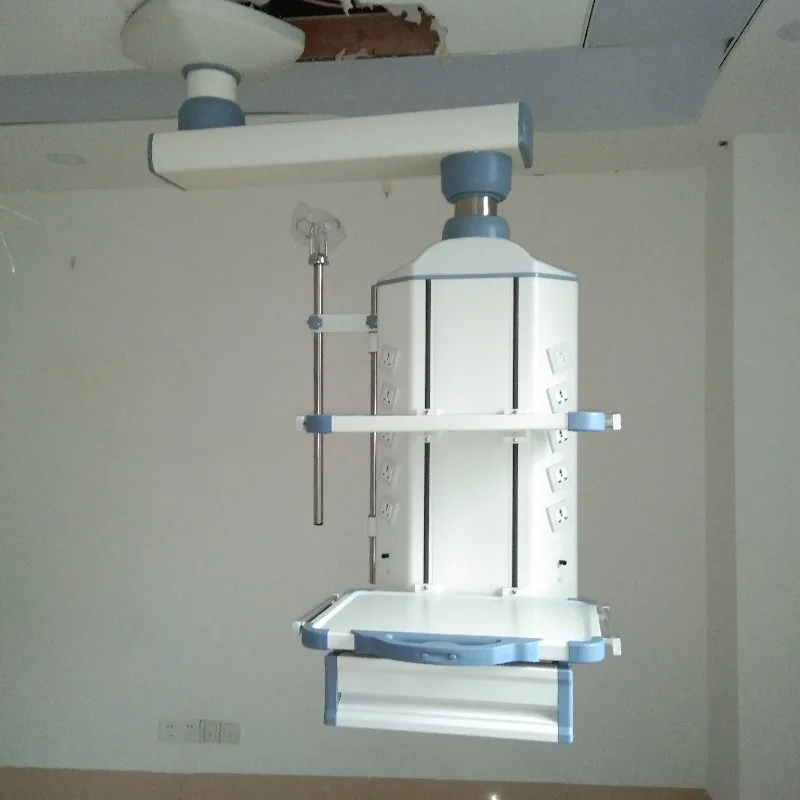 Customizable Single Arm ICU Medical Pendant, Ceiling Mounted Hospital Supply Unit with Monitor Arm for Critical Care