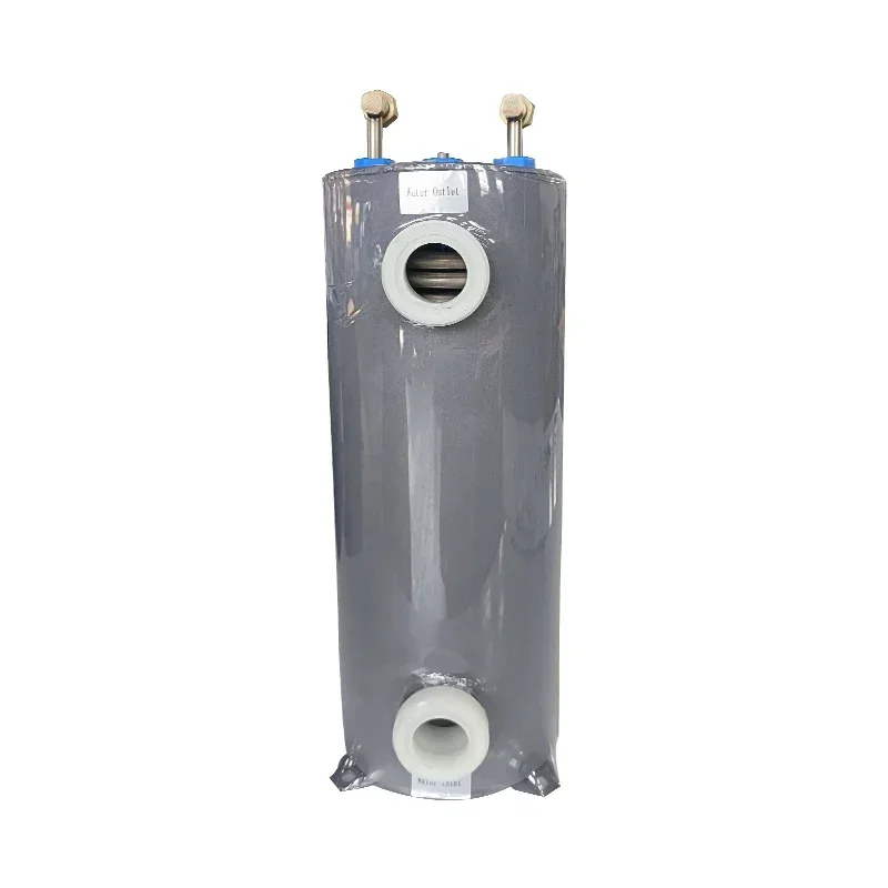 Swimming pool heat pump titanium cannon, water cannon evaporator, chiller 5 horses 304 316l stainless steel titanium drum