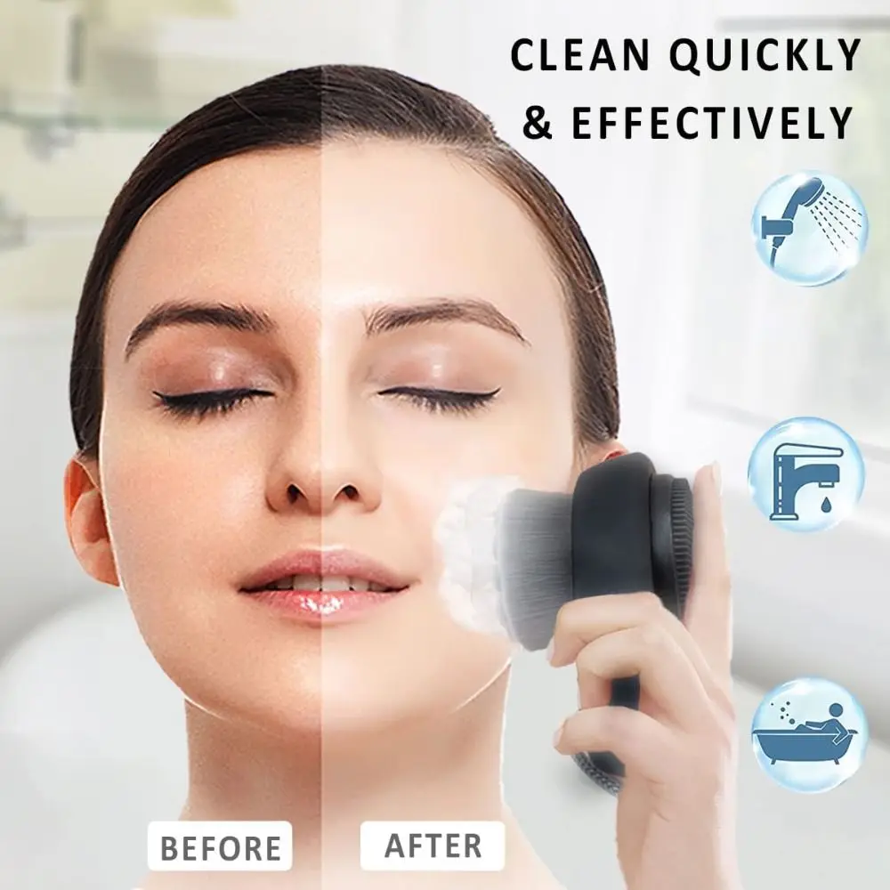 Soins de la peau élimination des points noirs exfoliant gommage du visage nettoyant nettoyage des pores brosse de nettoyage du visage Double face