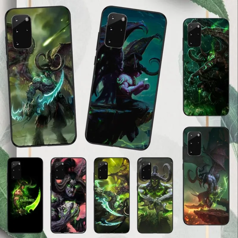 Illidan Stormrag Smart Phone Case for Samsung Note 9 10 20 Plus Pro Ultra J6 J5 J7 J8 Black Soft Phone Cover Funda