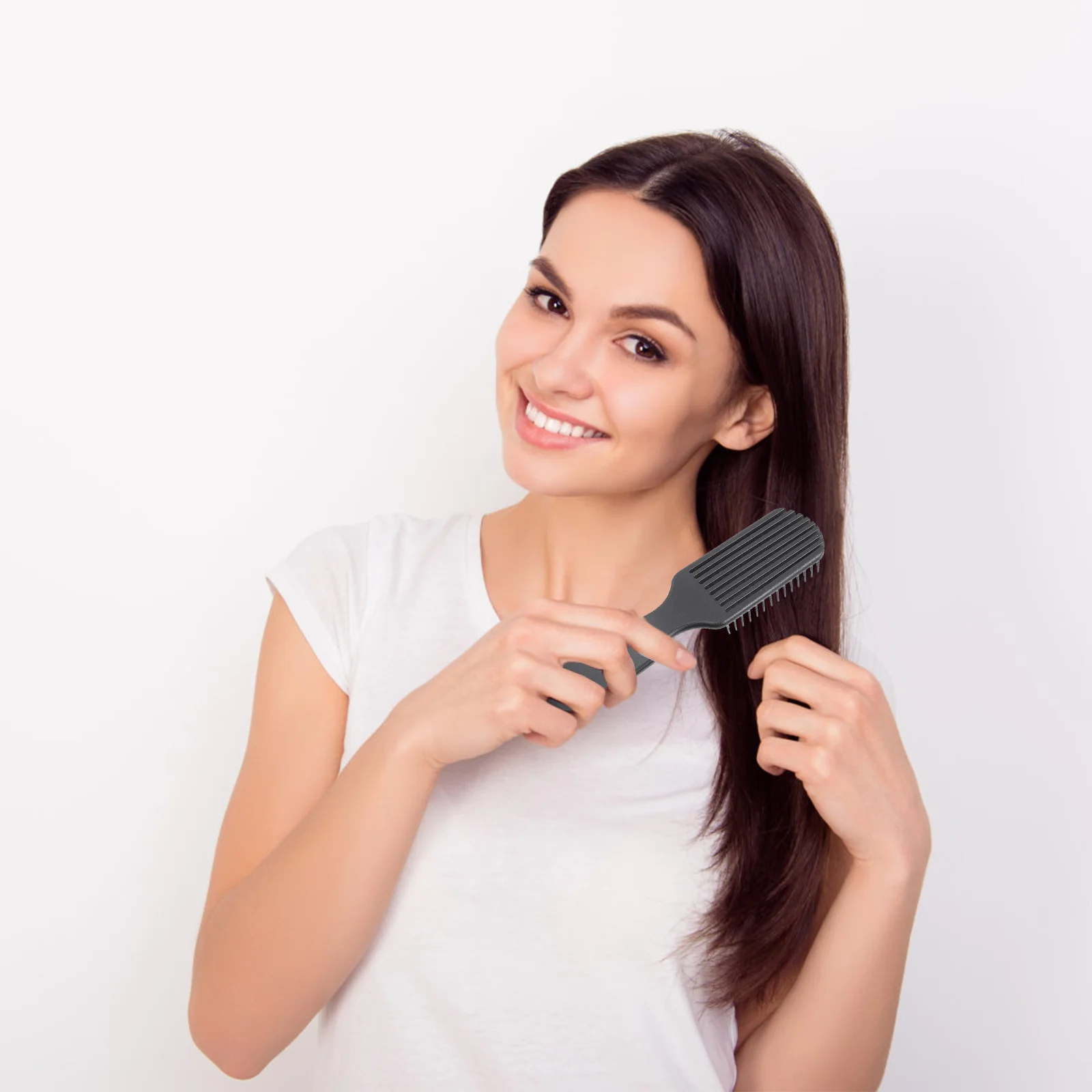 

2Pcs Hairdressing Comb Unique Design No Scratch Detangle Relax Mind Home Use Women Hair Brush