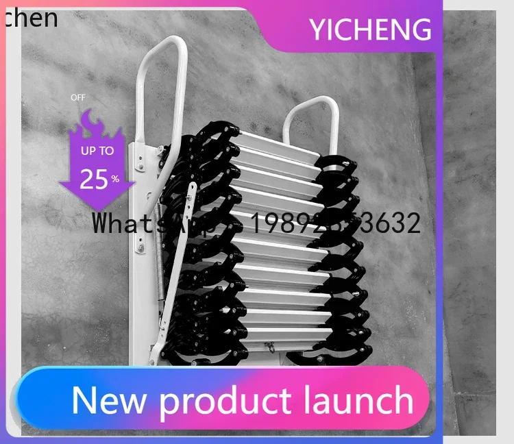 

JX wall-mounted telescopic staircase duplex outdoor fire lift anti-skid folding ladder