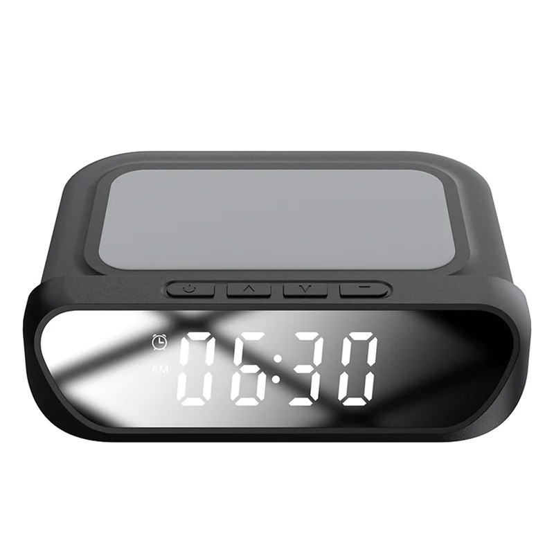 

High Quality-Multi-Functional Charger Clock Wireless Charger With Digital Display For Mobile Phone Black
