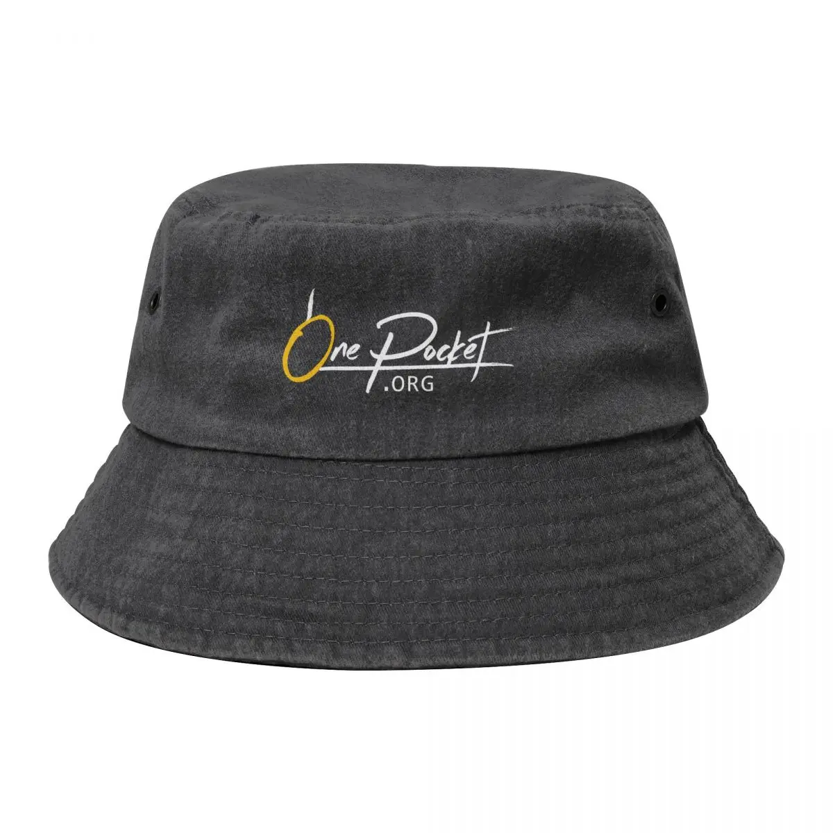 

OnePocket.org Logo on Black Background Bucket Hat Snap Back Hat Hat Baseball Cap Men Caps Women's