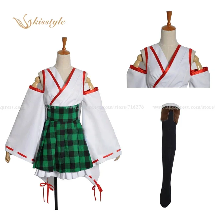 

Kisstyle Fashion Anime Kantai Collection Kancolle Fleet Girls King Cruiser Hiei Cosplay Costume,Customized Accepted