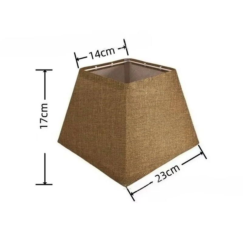 KD Square cut corner lampshade Burlap Small large table lamp shade floor lamp Beige linen Lamp shades Natural Linen Hand Crafted