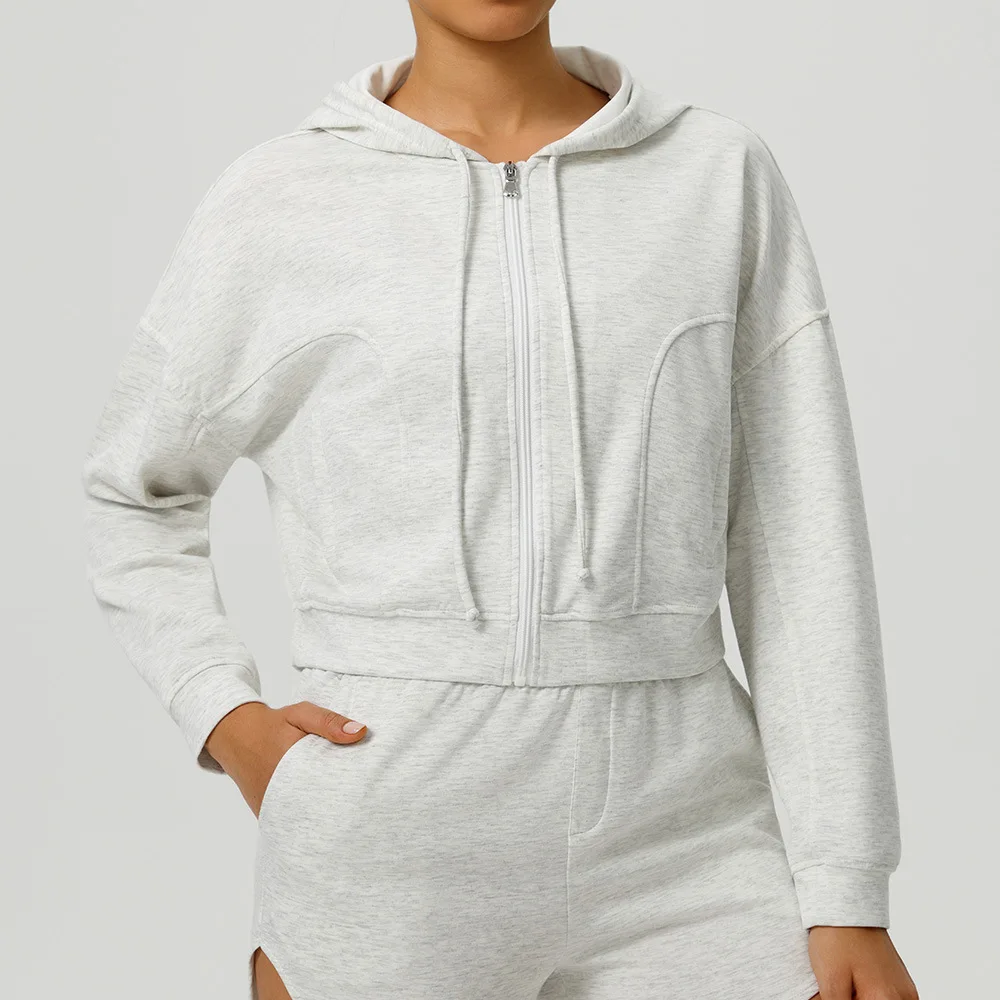 Sportswear Woman Gym Yoga Suit Women's Collar Long Sleeved Sports Jacket Running Training Fitness Top Windproof Running Suit
